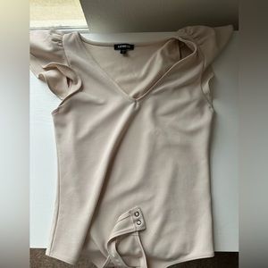 Express short sleeve body suit in blush